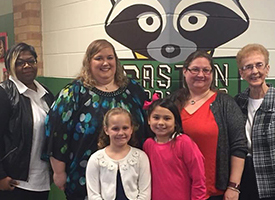 Tiffany Koenitzer (back row, second from left) was named Gaston Elementary's 2018 Teacher of the Year.