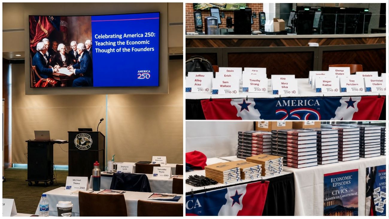 three photos collaged from 250 conference