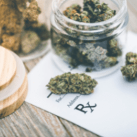 medical cannabis with a prescription pad