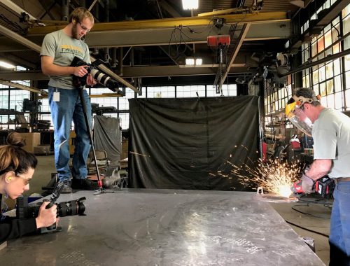 David Schlecht shooting a video for Milwaukee Tool