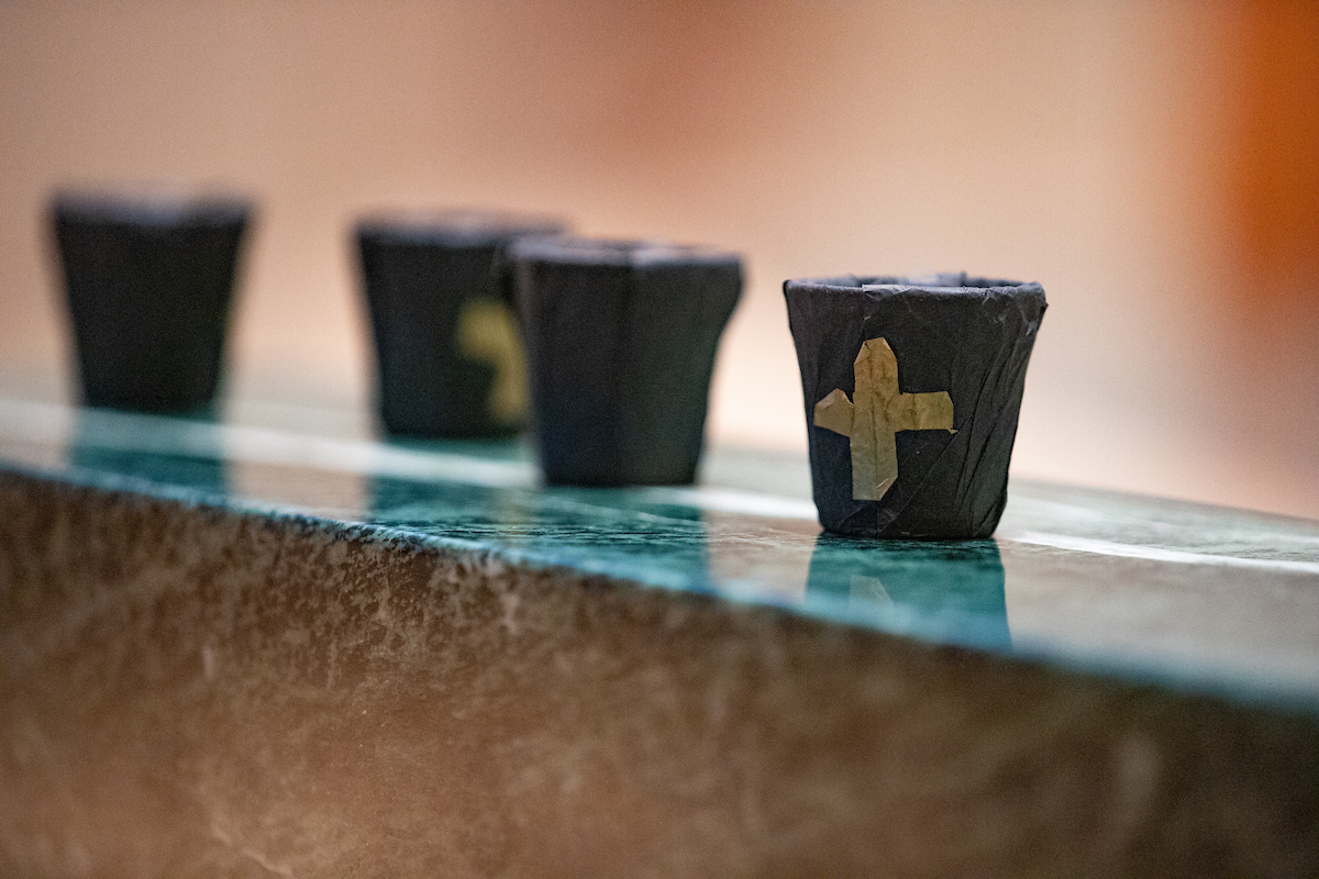 cups of ashes for Ash Wednesday