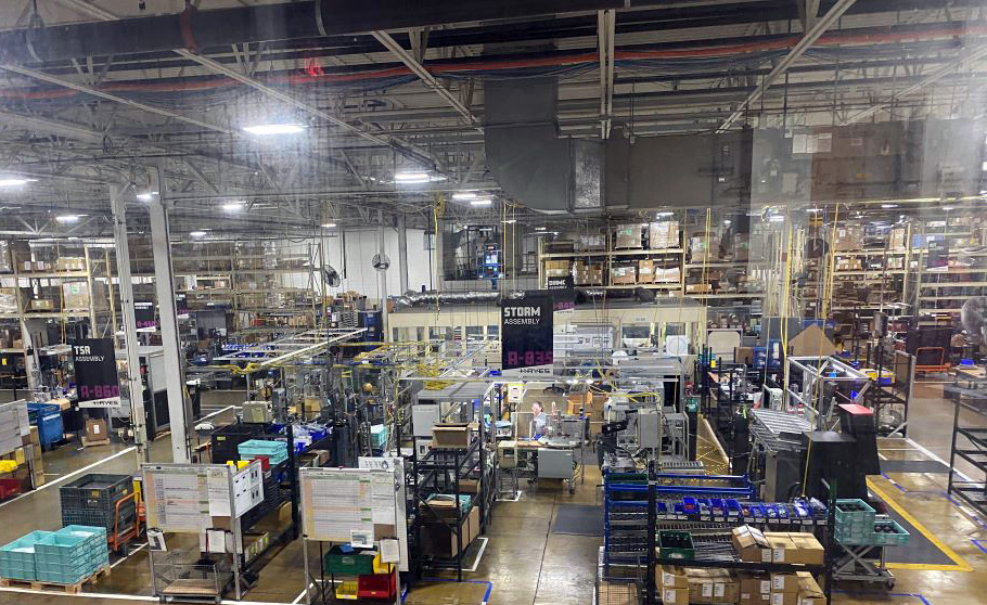 business room with equipment