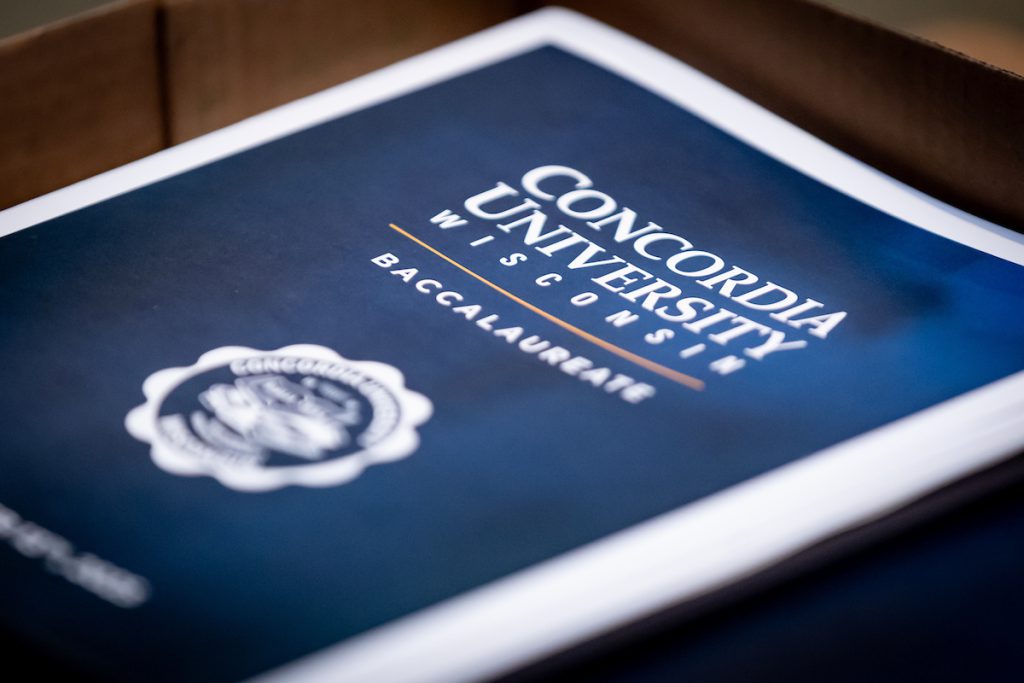 blue commencement booklet