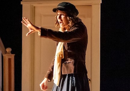 Tirzah Schmickle performing in Baskerville: A Sherlock Holmes Story.