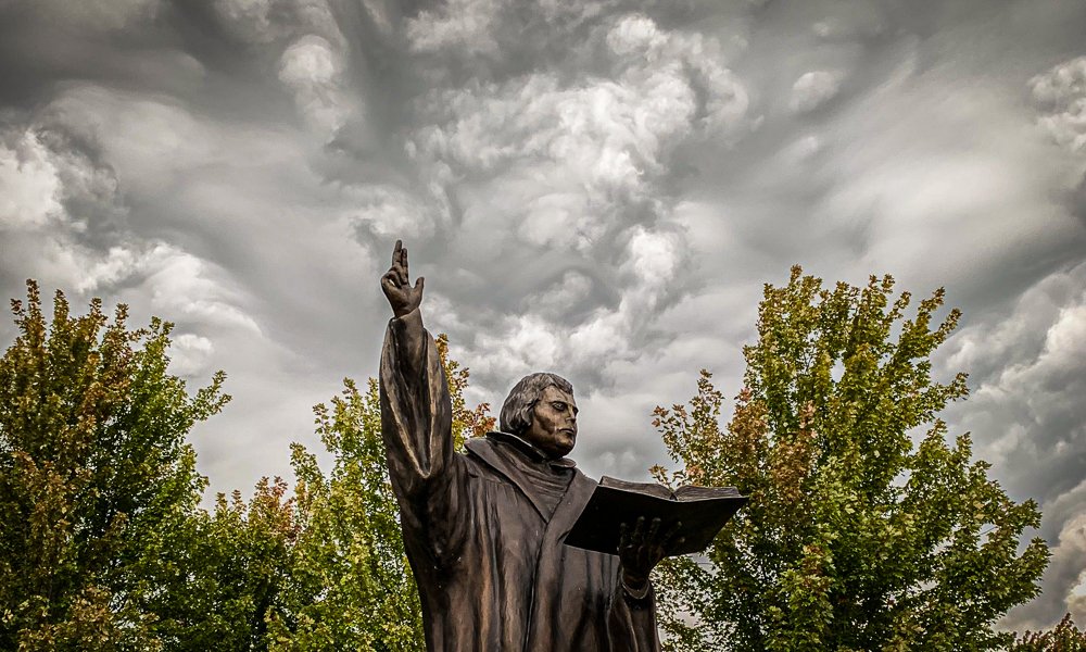 Martin Luther statue on CUW campus