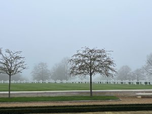 foggy cemetery