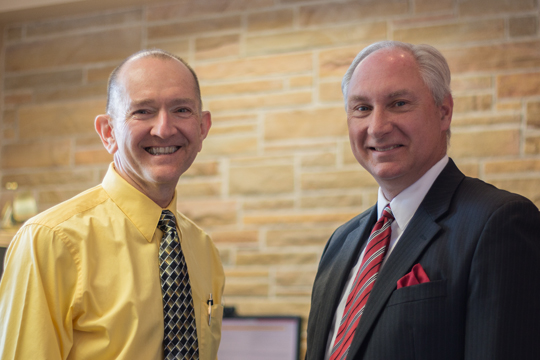 Vice President of Advancement Rev. Dr. Roy Peterson welcomed Kapco’s former vice president of marketing, Dean Rennicke, to his new position as Concordia’s vice president of the CUW Foundation.