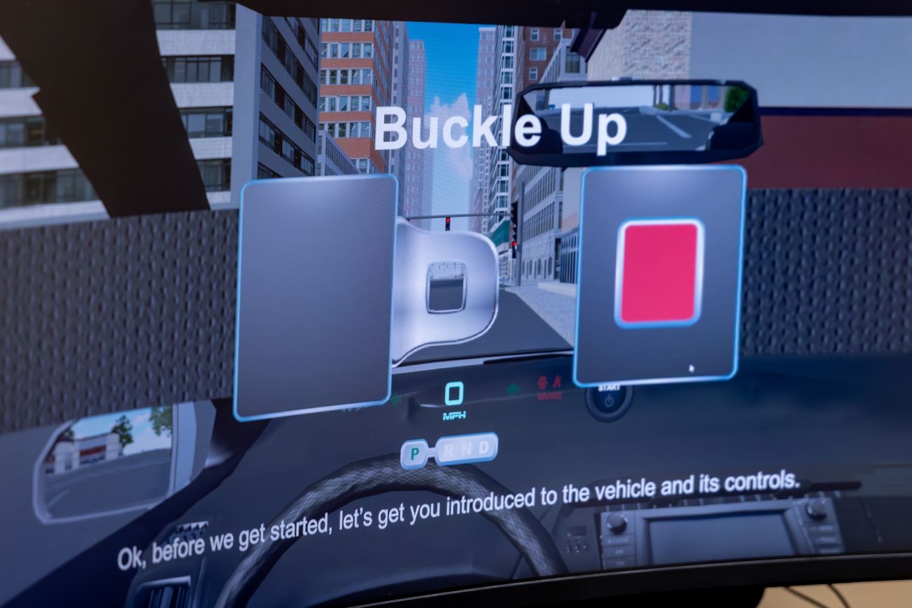 Buckle up screen
