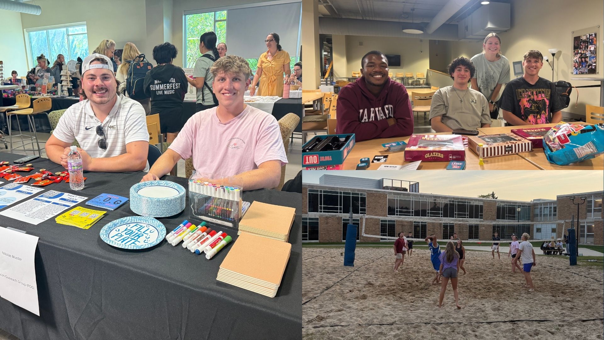 students participating in a variety of activities