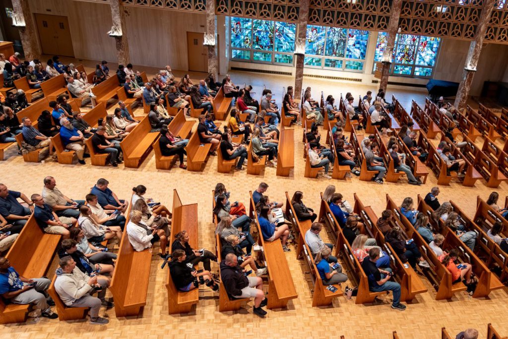people in chapel