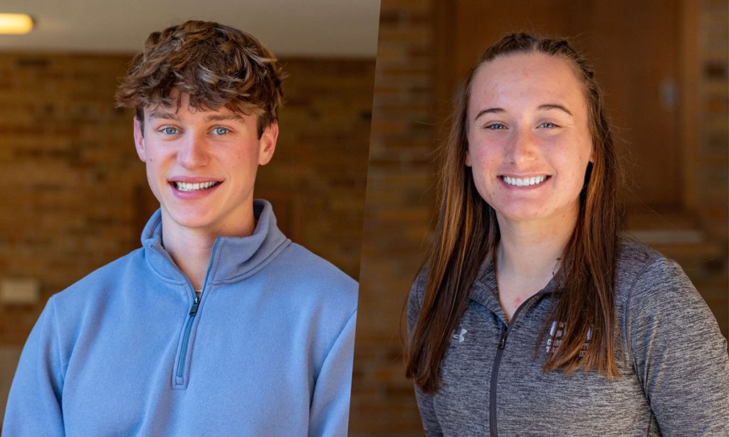 Hunter Moore and MaryGrace Cleinmark are CUW’s February students of the month