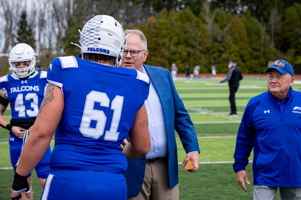 President Ankerberg on the field