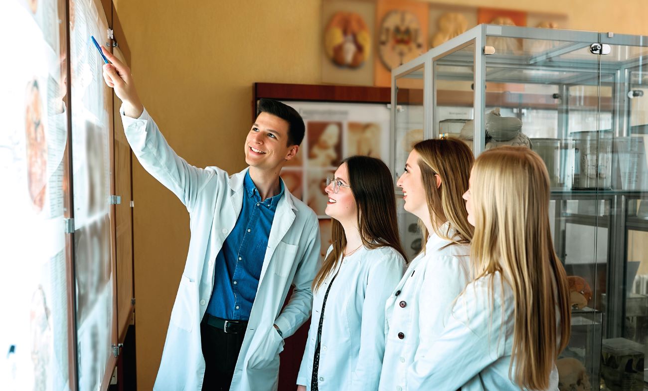 medical students looking at X-Rays