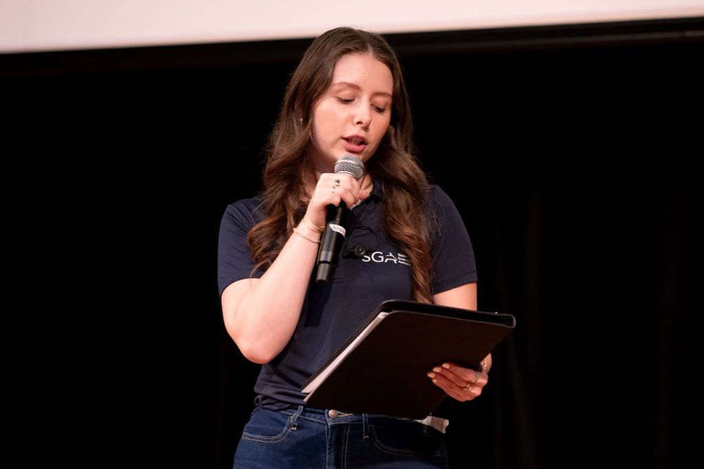 woman speaking