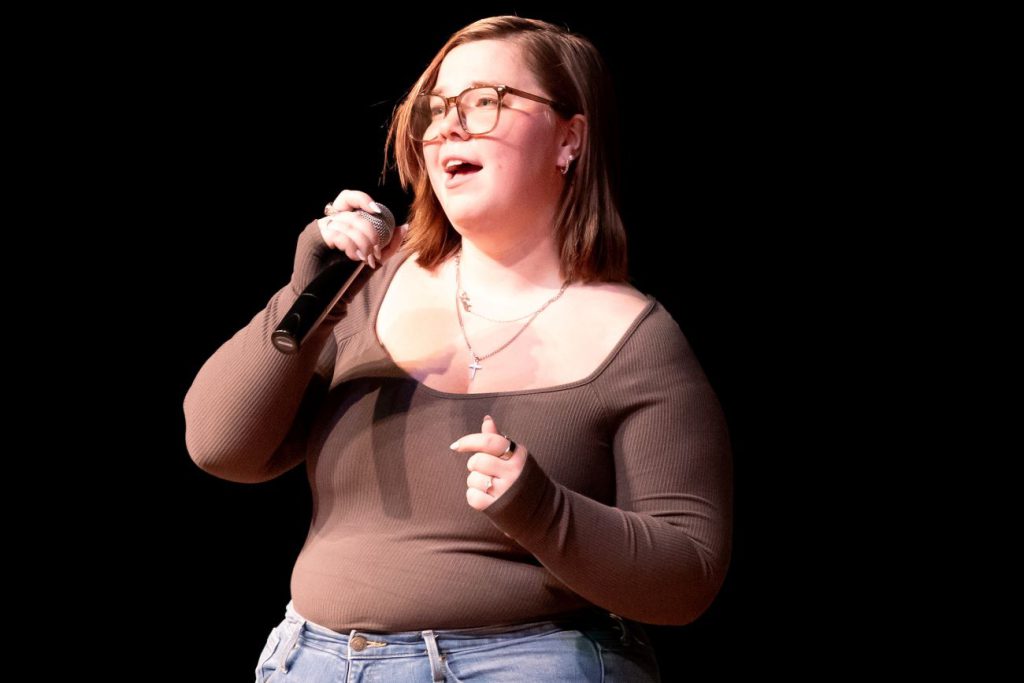 woman singing