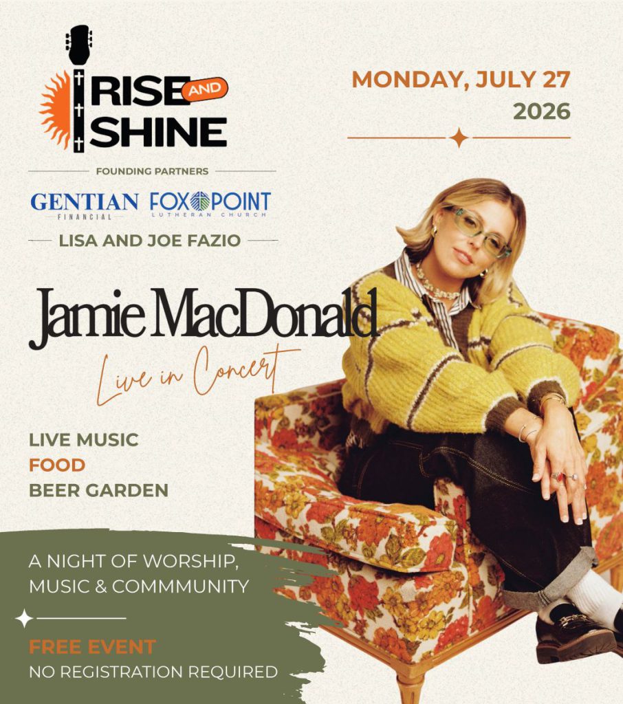 flyer for Rise and Shine 2026 with woman sitting on couch
