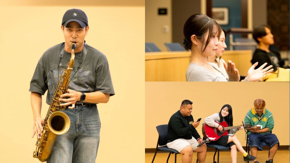 Japanese students in various rooms