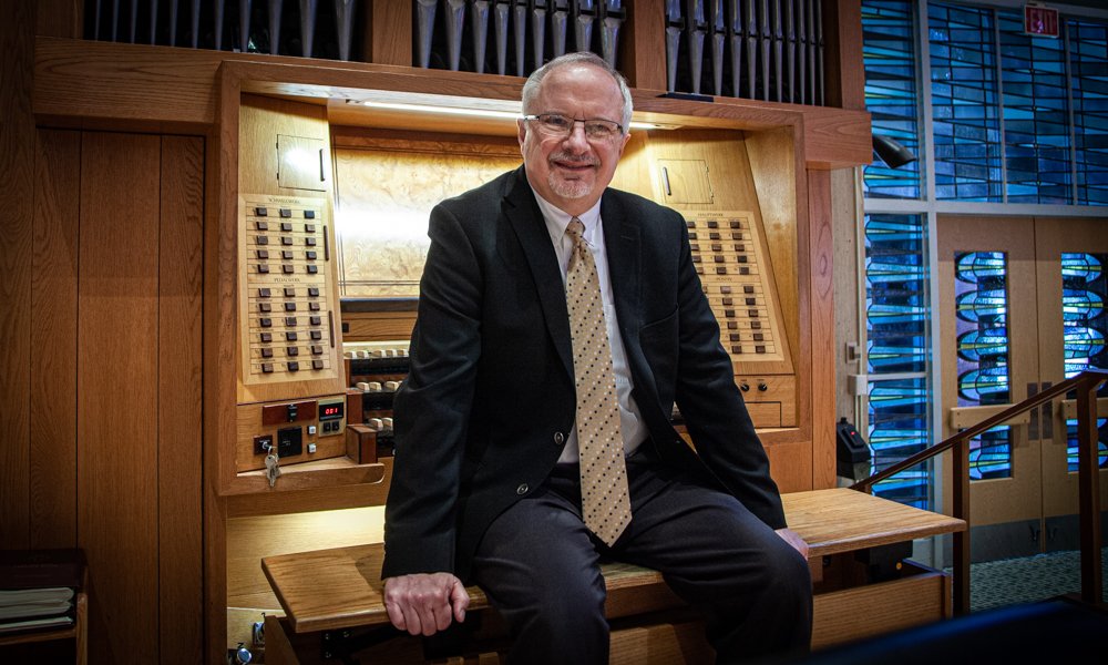 Dr. James Freese at the organ