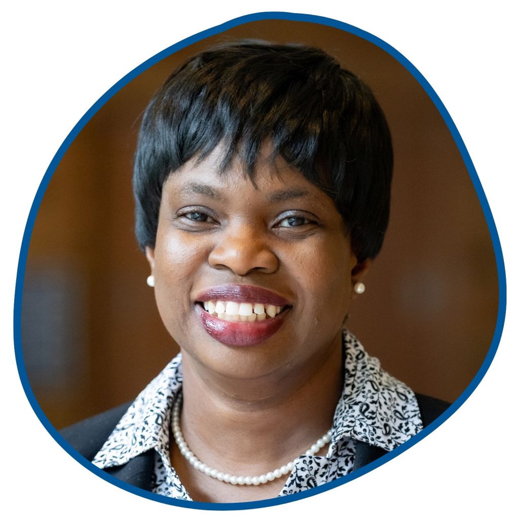 black woman, short black hair