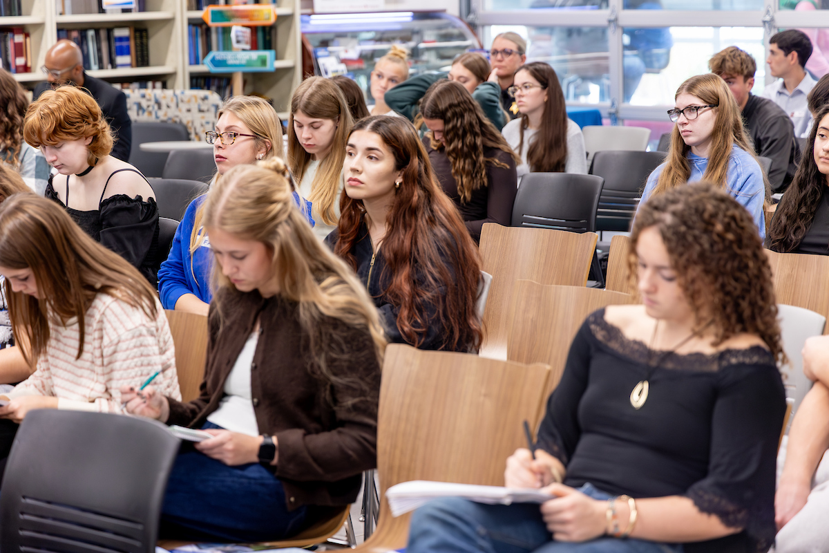 students in crowd