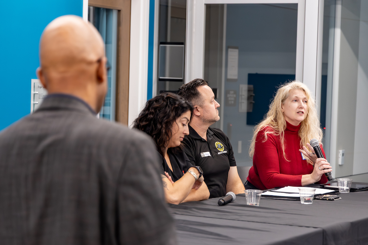 three panelists