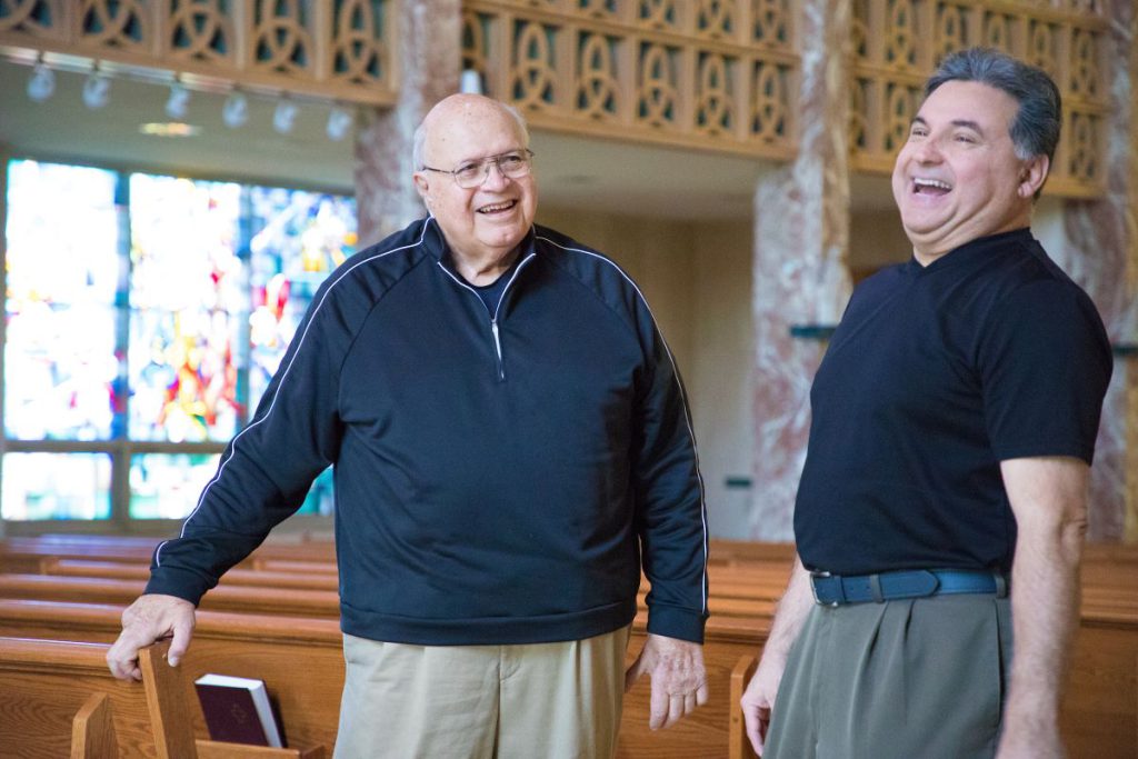 two men in chapel