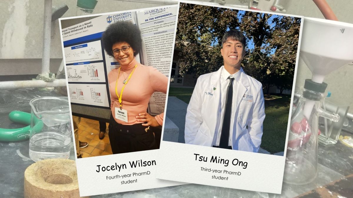 Two pharmacy students