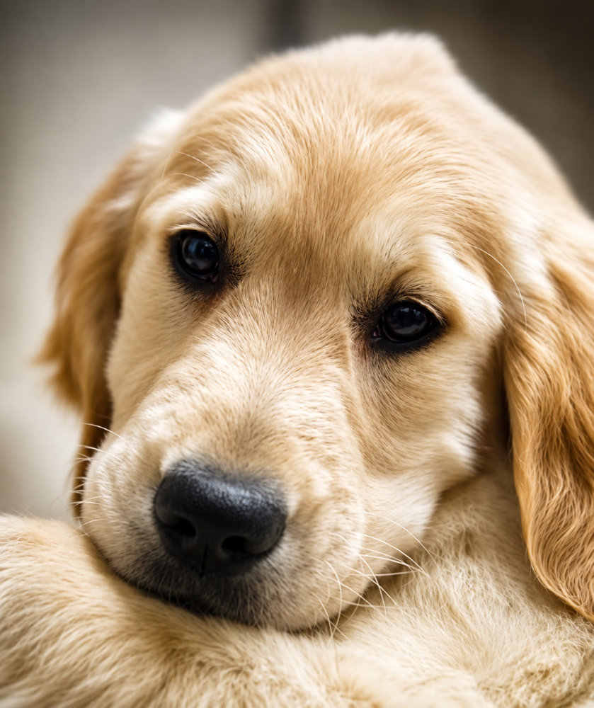 puppy with soulful eyes