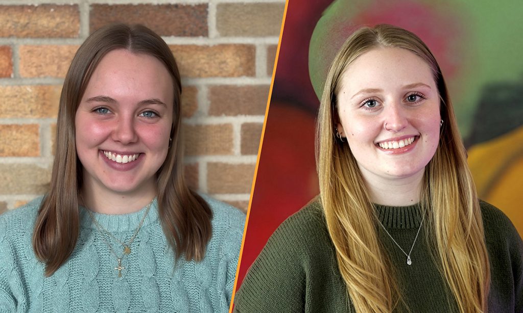 Maddie Brashaw and Hollie Smith are CUW Students of the Month