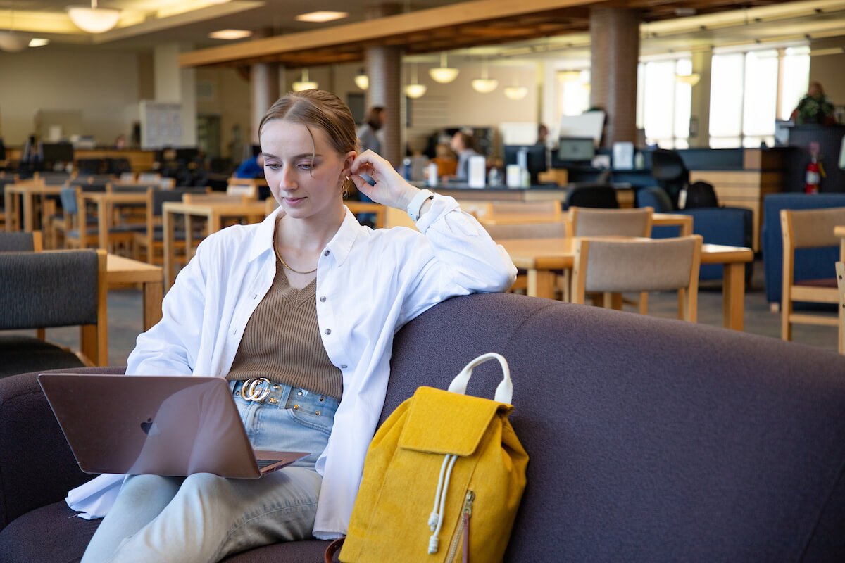 The library is a main study space on CUW's campus.