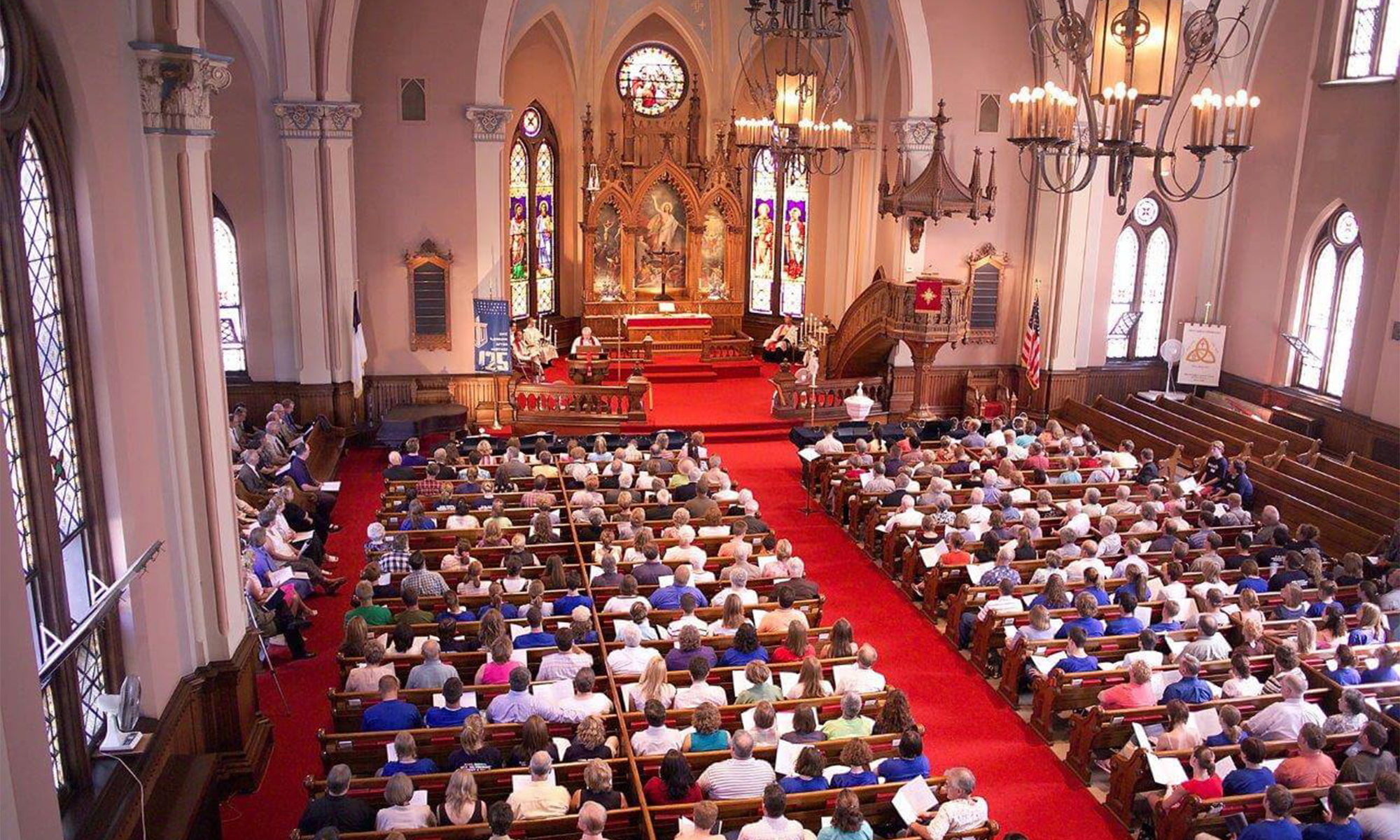 Part of Concordia's 125th anniversary celebration included a campus-wide church service at Trinity Evangelical Lutheran Church in downtown Milwaukee. The service took place Aug. 27, 2005.