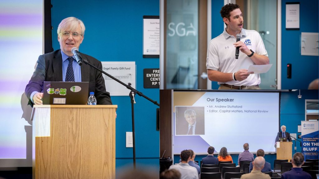 three photos from speaker series