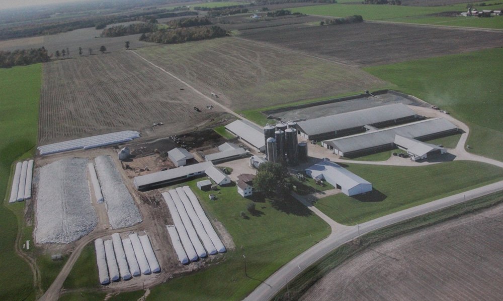 Viergutz family farm aerial photo