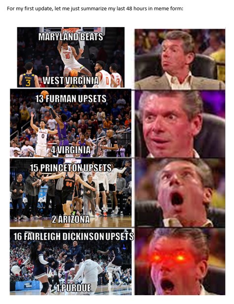 March Madness week one meme