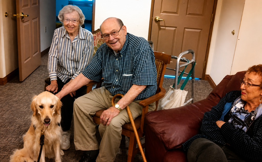 dog at nursing home