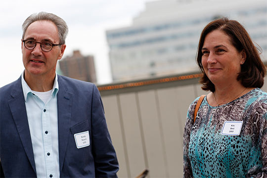 Rev. Randy Raasch and Kris Best were among the alumni who gathered at a rooftop event in August 2016. The event was one of the new ways Concordia is continuing to engage and celebrate its alumni.