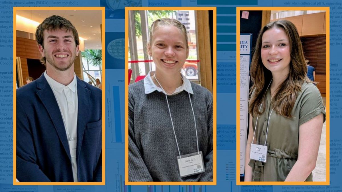 three students closeup