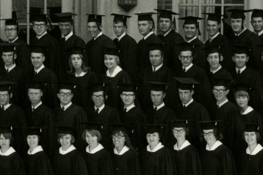The Concordia College, Milwaukee Class of 1967 on commencement day 50 years ago.