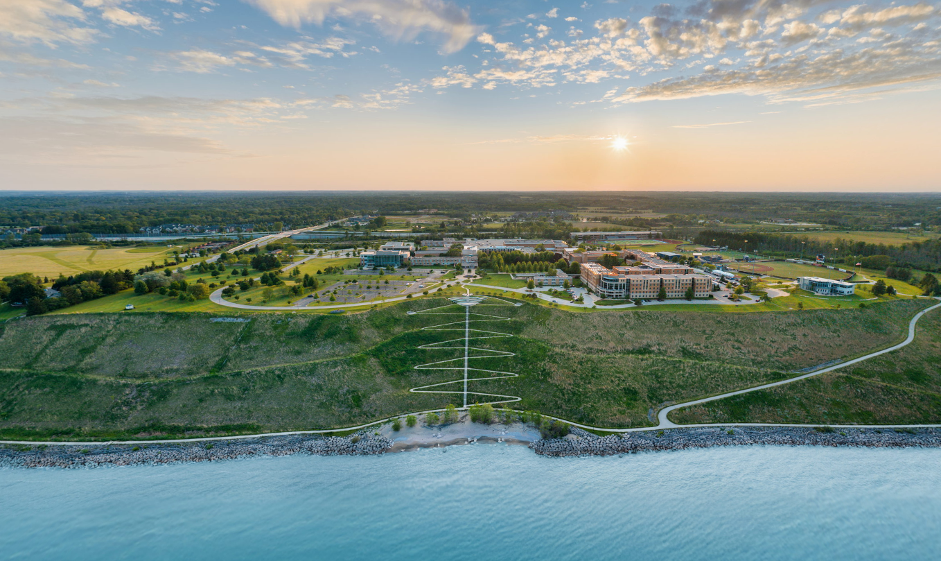 aerial view of campus