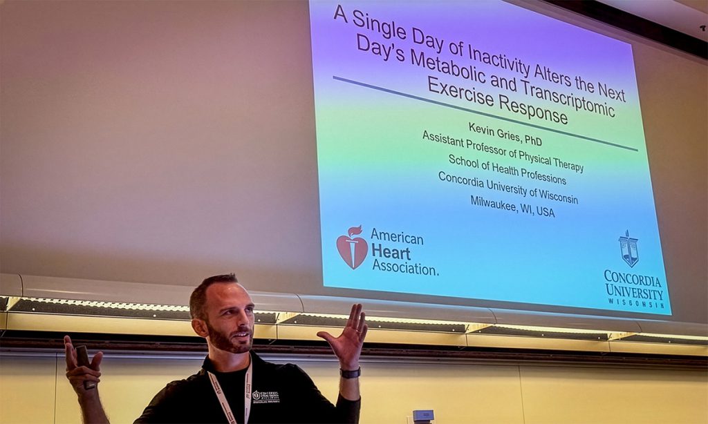 The first externally-funded study from Dr. Kevin Gries’s integrative physiology lab has been published in the American Journal of Physiology–Endocrinology and Metabolism, and the American Heart Association (AHA) has awarded the project an additional year of funding.