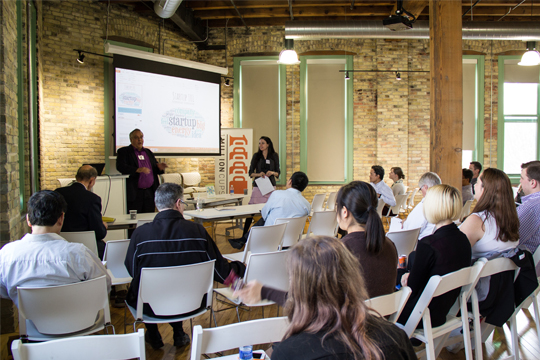 The 2015 inaugural Healthcare Innovation Pitch event.