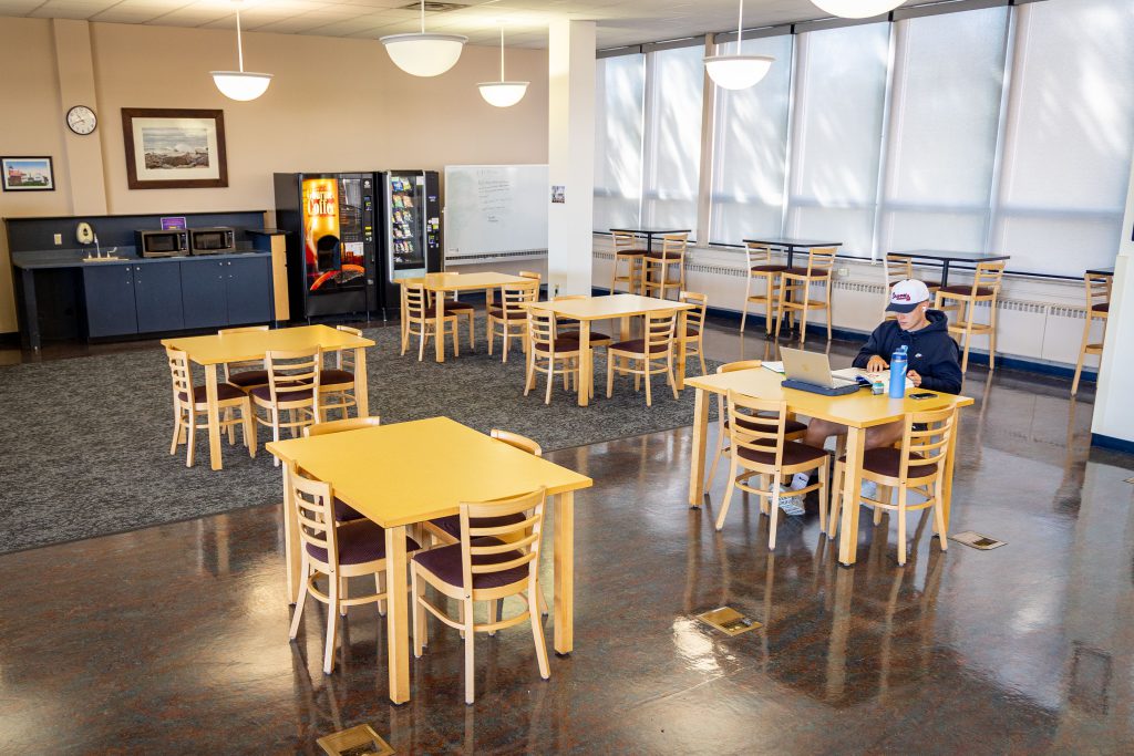 tables in library area