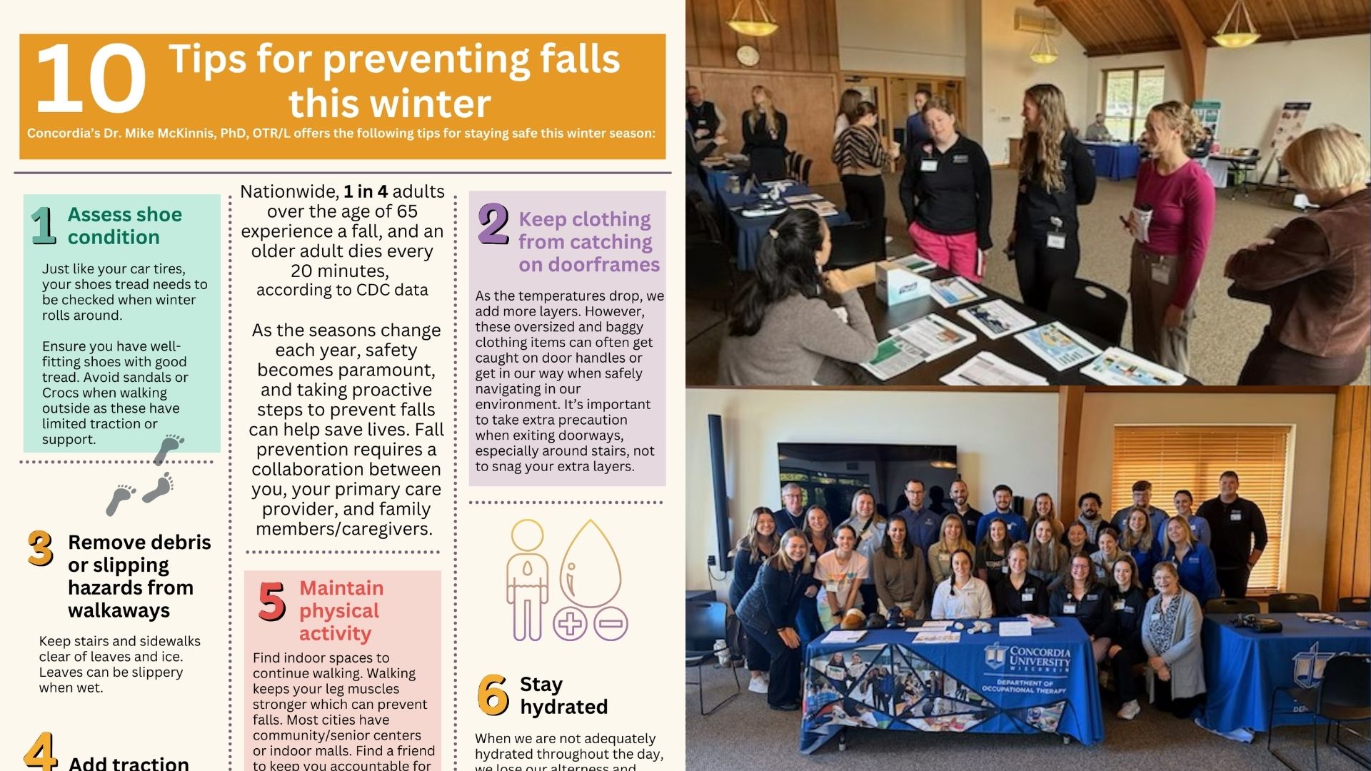 image of students at church and tips on falling